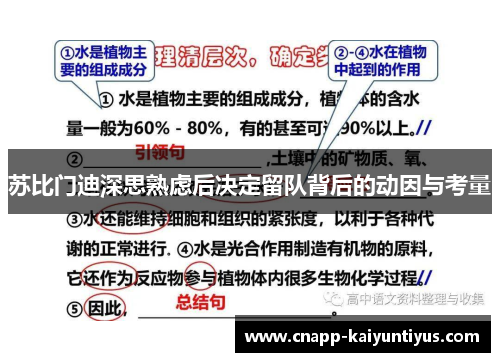 苏比门迪深思熟虑后决定留队背后的动因与考量 苏比门迪深思熟虑后决定留队背后的动因与考量