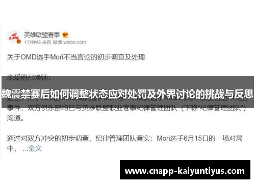 魏震禁赛后如何调整状态应对处罚及外界讨论的挑战与反思